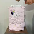 ست حوله ۵ تکه نوزادی مادرکر (Mothercare) مدل کیمونو طرح یونیکورن صورتی | کانگومام