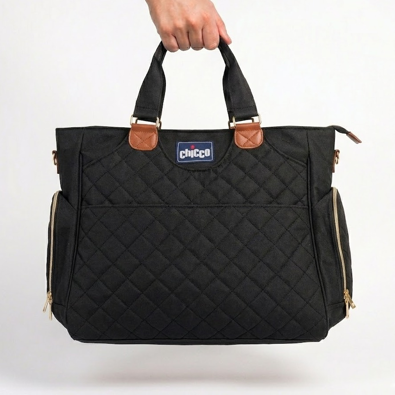 کیف دوشی لوازم نوزاد طرح چیکو | دوخت لوزی، جادار و شیک | کانگومام