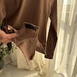 بادی آستین بلند زنانه کبریتی مدل بیسیک یقه گرد, رنگ قهوه ای