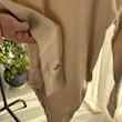 بادی کبریتی فینگردار زنانه رنگ نسکافه‌ای (مدل آستین شستی) | نخ پنبه درجه یک | کانگومام