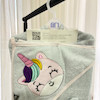 ست حوله ۵ تکه نوزادی مادرکر (Mothercare) مدل کیمونو طرح یونیکورن | کانگومام