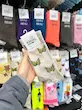 جوراب ساقدار فانتزی پروانه ای نسکافه ای
