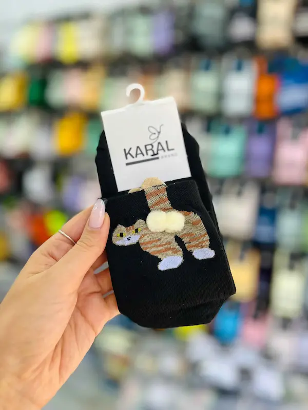 جوراب طرح گربه
