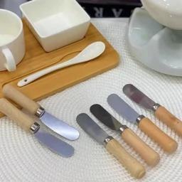 ابزار۶تایی صبحانه خوری دسته چوبی