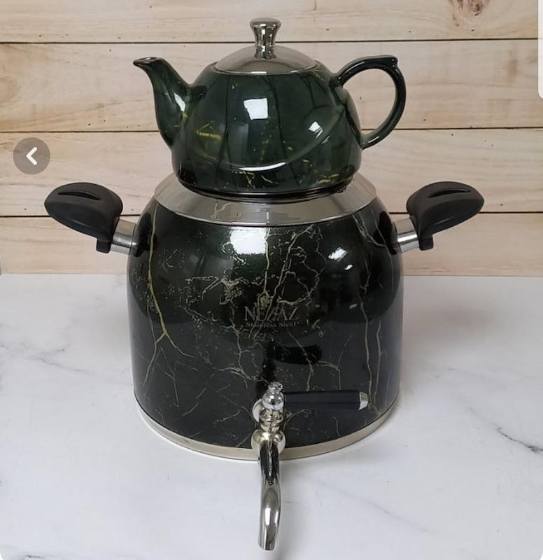 کتری قوری ماربل سبز نزاز