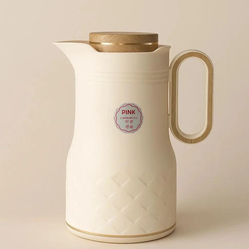 فلاسک داخل شیشه صورتی یک لیتر