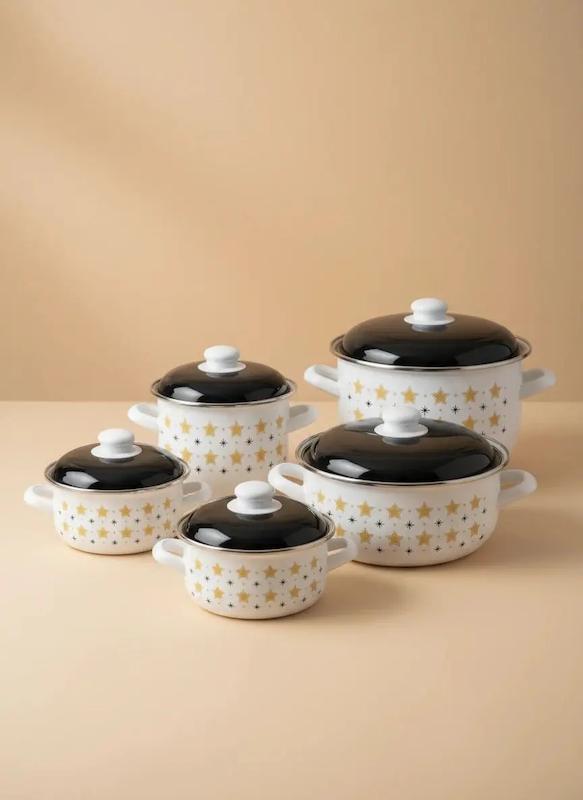 سرویس ۱۰پارچه قابلمه لعابی ترک