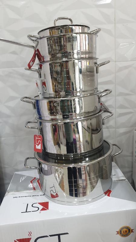 سرویس قابلمه استیل ۱۱پارجه