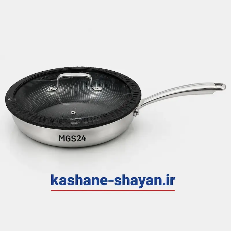 تابه تک دسته استیل سایز۲4کف لیزرMGS