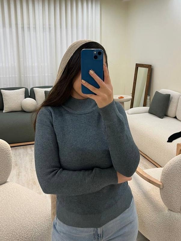 یقه اسکی آبی