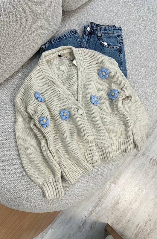 بافت گلدار کرم آبی ترک