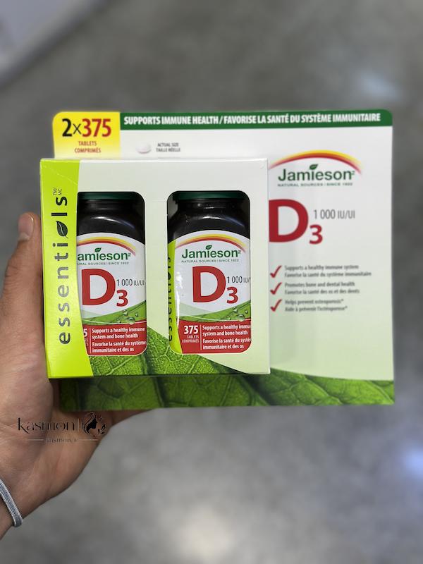  ویتامین D3 جمیسون بسته دو عددی 750 عدد Jamieson Vitamin D3 1000IU