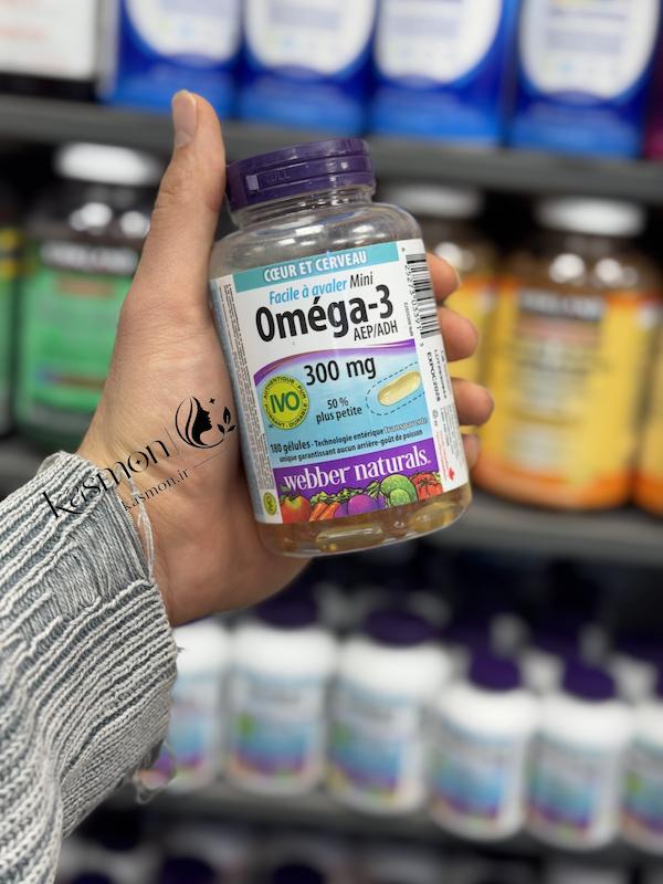  امگا ۳ وبر نچرال 180 سافت‌ژل | Webber Naturals Omega-3 180Caps