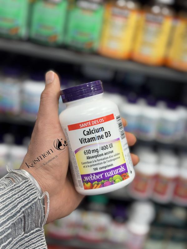  کلسیم D ۳ وبر نچرال 100 عددی | Webber Naturals Calcium Vitamin D3 100 Tablets