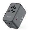 شارژر دیواری 30 وات بودی مدل Budi AC355B30 با خروجی USB و USB-C
