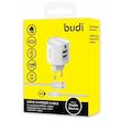 شارژر دیواری بودی مدل Budi M8J322EW با خروجی USB و توان 12 وات به همراه کابل USB به لایتنینگ