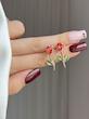 گوشواره ژوپینگ گل رز 
