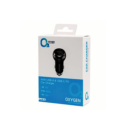 شارژر فندکی مدل AC-14  اکسیژن OXYGEN به همراه کابل Type-C