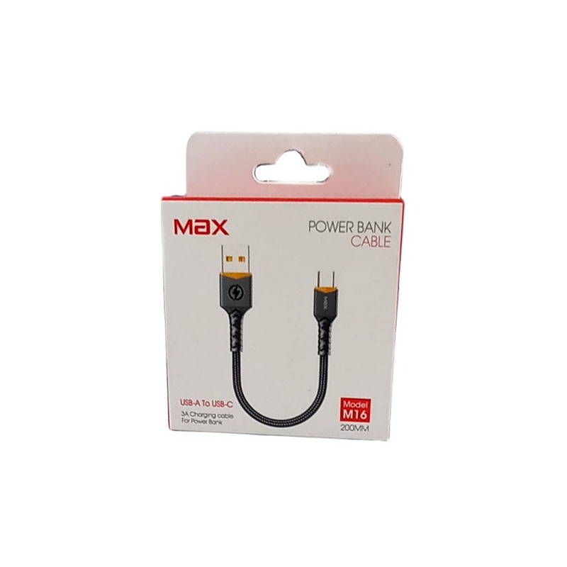 کابل پاوربانکی  M16 TC  مکس MAX طول 20 سانتی متر