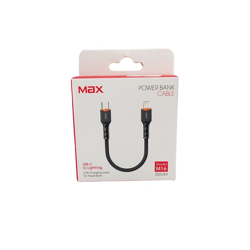 کابل پاوربانکی  M16 PD  مکس MAX طول 20 سانتی متر