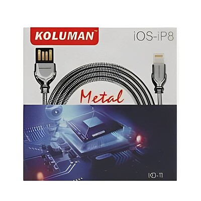 کابل شارژر کلومن KOLUMAN مدل IP8  آیفون ( IOS )  طول 1 متر