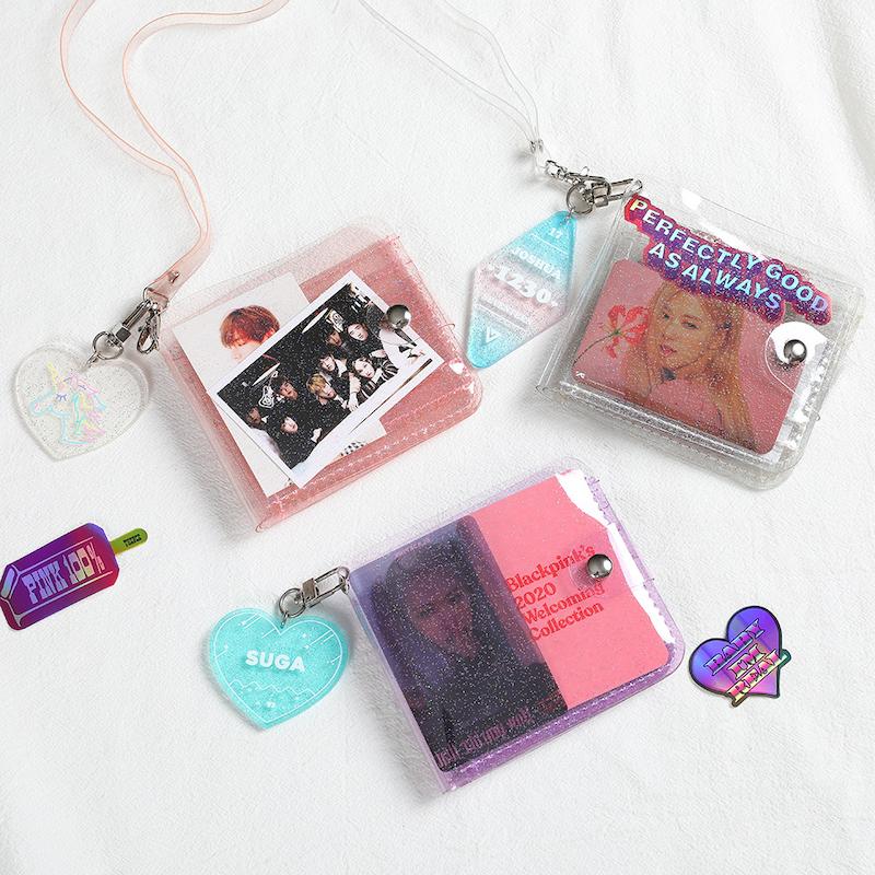 کیف پول شفاف اکلیلی با بند بلند
