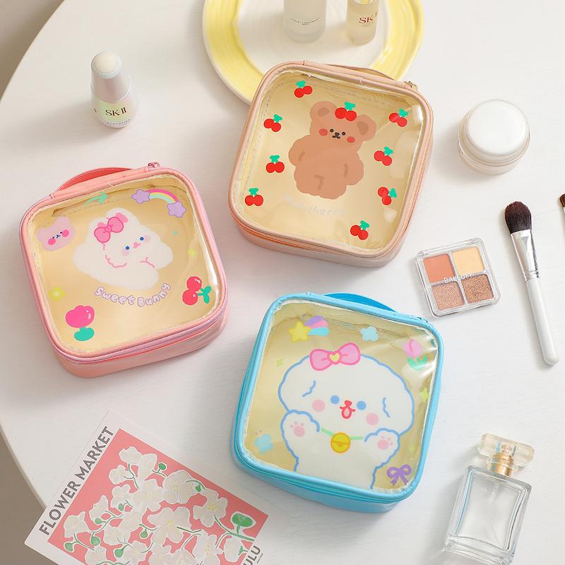 کیف شفاف آرایشی کارتونی