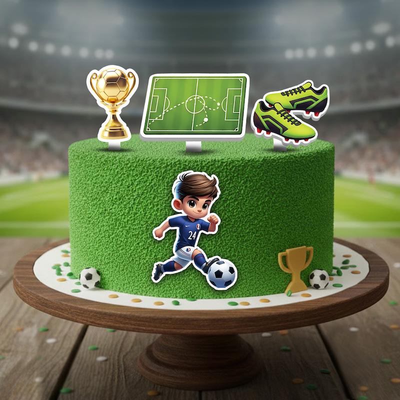 تاپر کیک فوتبالی | چاپ باکیفیت و ضدآب