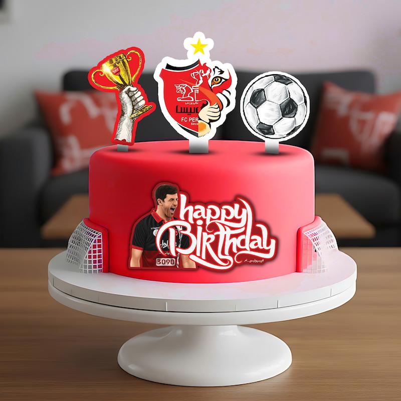 تاپر کیک پرسپولیس و استقلال | ترکیبی، ضدآب و آماده استفاده