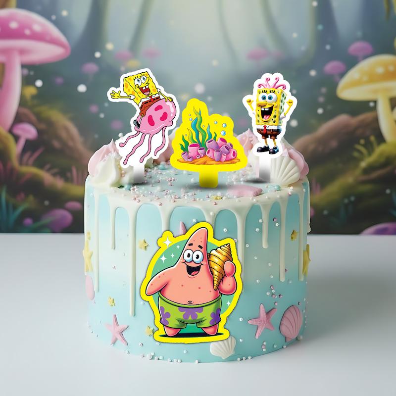 تاپر کیک باب اسفنجی | چاپ باکیفیت و ضدآب