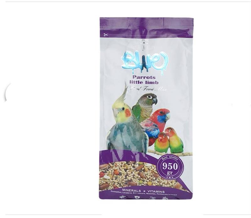غذای طوطی سانان کوچک برند بلو950gr