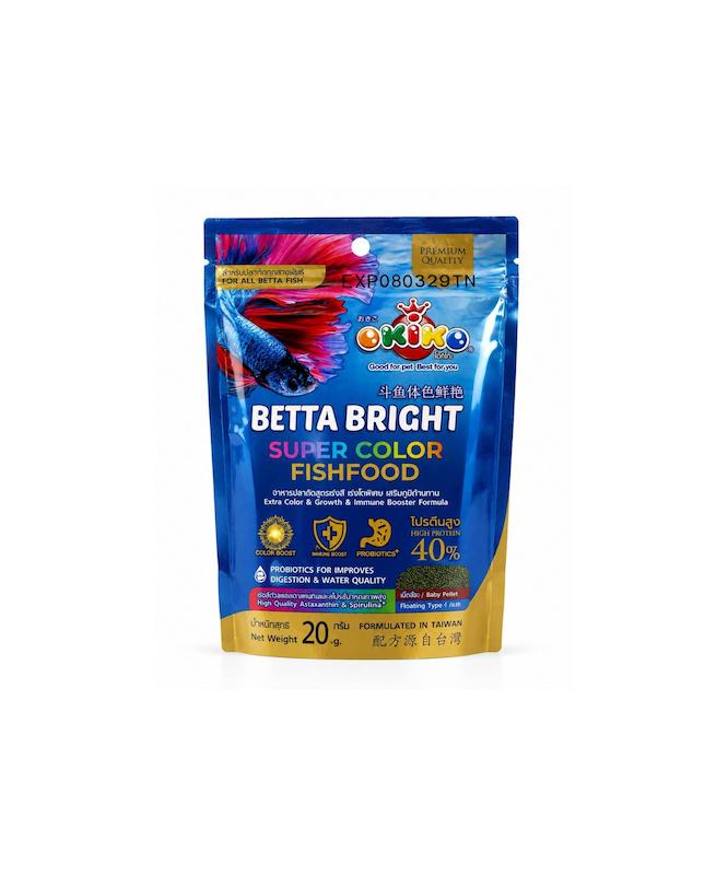 غذای ماهی بتا برند اکیکو OKIKO Betta Bright Super Color