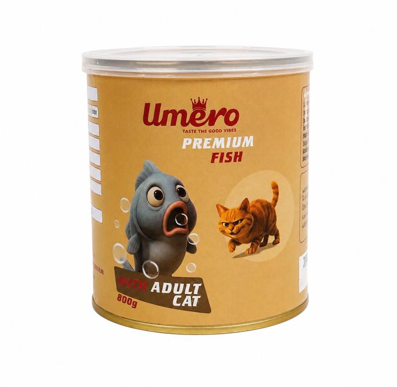 کنسرو گربه اومرو(umero) با طعم ماهی ۸۰۰gr