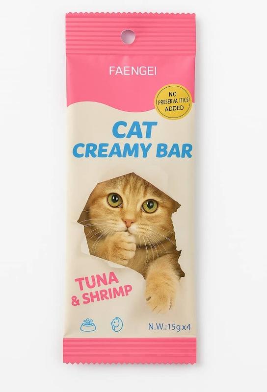 بستنی گربه طعم تن و میگو FAENGEI (4 عددی)