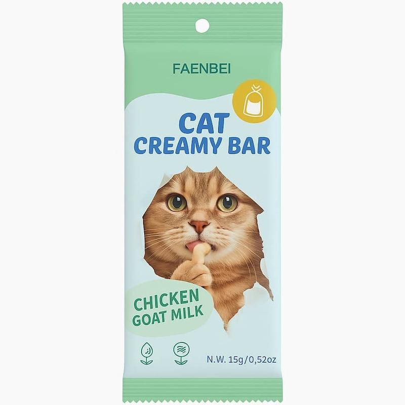 بستنی خامه ای فنبی گربه طعم مرغ و شیر بز ( بسته 4 عددی)