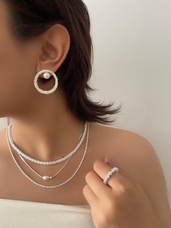 گوشواره خاویاری مروارید دار