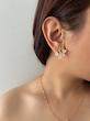 گوشواره های گل صدف طبیعی
