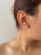 گوشواره های گل صدف طبیعی