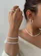 ست خاویاری با گوشواره حلقه ای