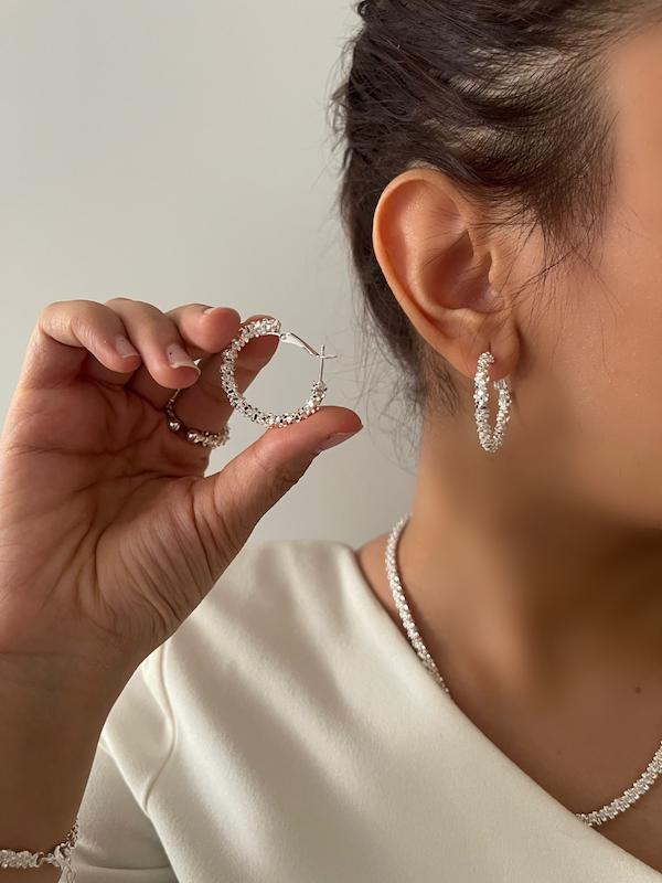 گوشواره خاویاری حلقه ای سایز کوچک