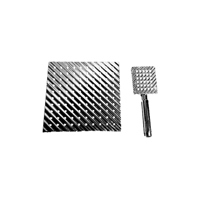 ست سردوش حمام موج کروم | سردوش سقفی ۲۲×۲۲ + گوشی دستی