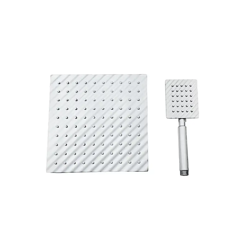 ست سردوش حمام مدل موج سفید | سردوش سقفی ۲۲×۲۲ + گوشی دستی