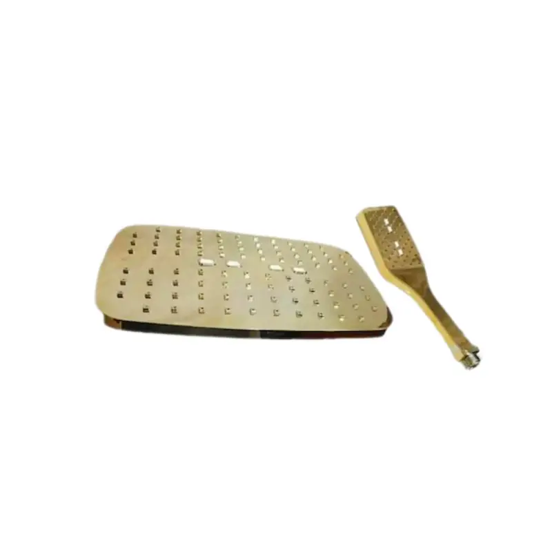 ست سردوش دوکاره حمام مدل رسوب‌گیر اتوماتیک | رنگ طلایی براق