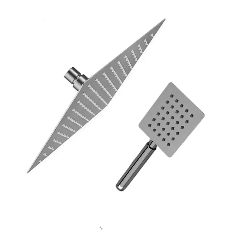 ست سردوش دوکاره حمام استیل 20×20 | رنگ کروم مات