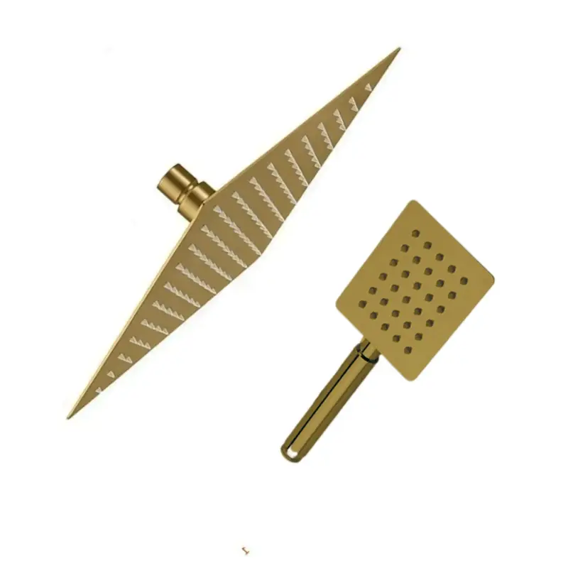 ست سردوش دوکاره حمام استیل 25×25 | رنگ طلایی مات