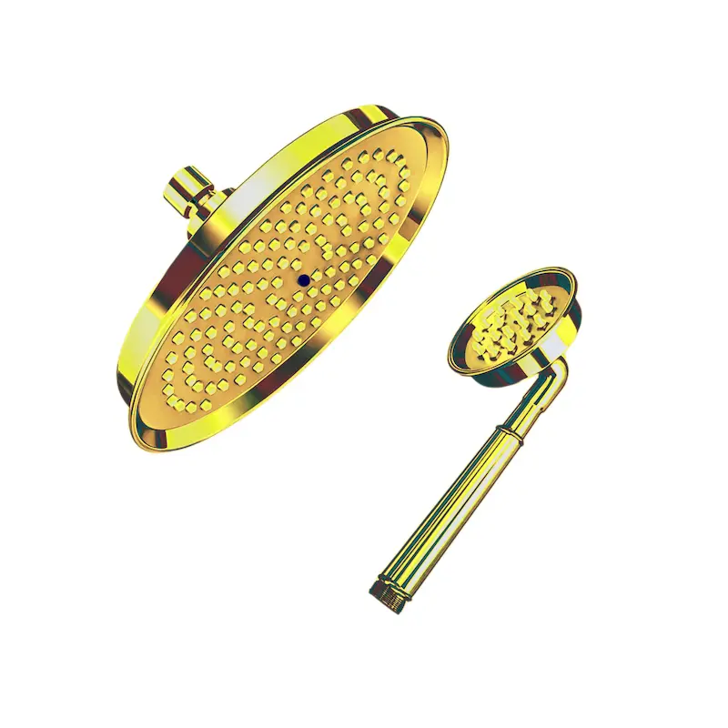 ست سردوش دوکاره حمام مدل آب و هوا | رنگ طلایی براق