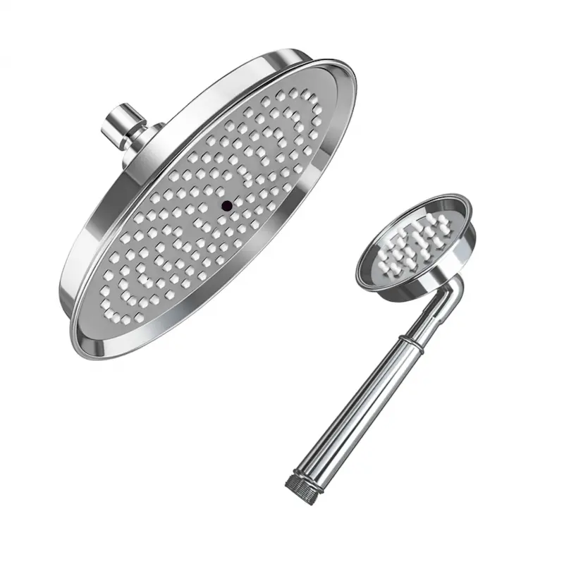 ست سردوش حمام دوکاره مدل آب و هوا گرد | کروم براق با یک سال ضمانت