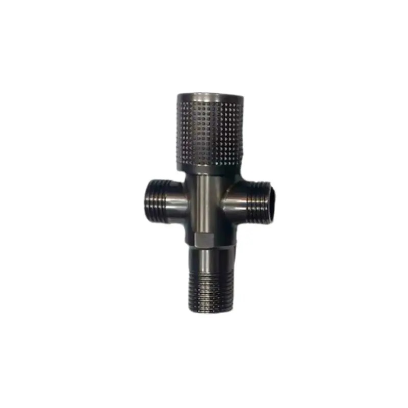 شیر پیسوار دو خروجی استیل دودی سایز ۱/۲ | همزمان باز و بسته