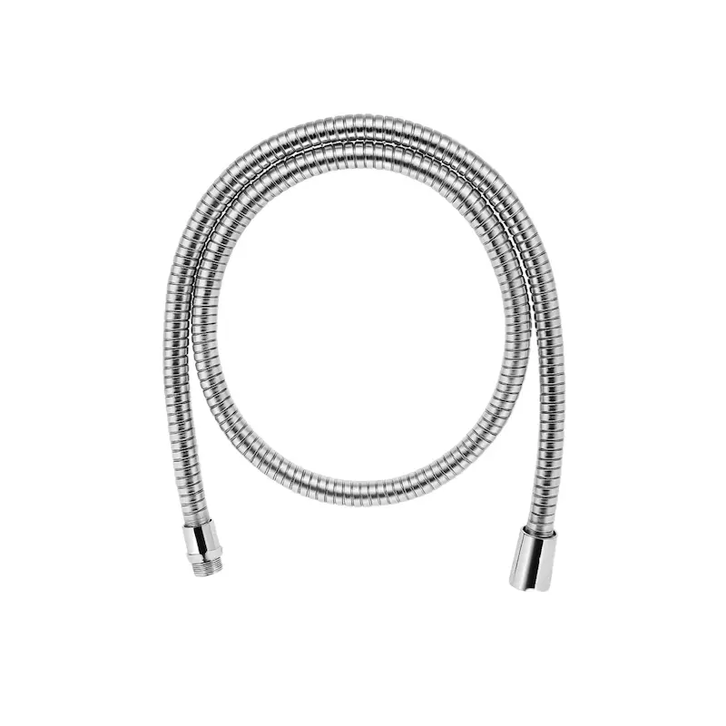 شیلنگ شاوری شیبه‌ای مدل فنری برنجی با طول ۱۵۰ سانتی‌متر و اتصالات مقاوم