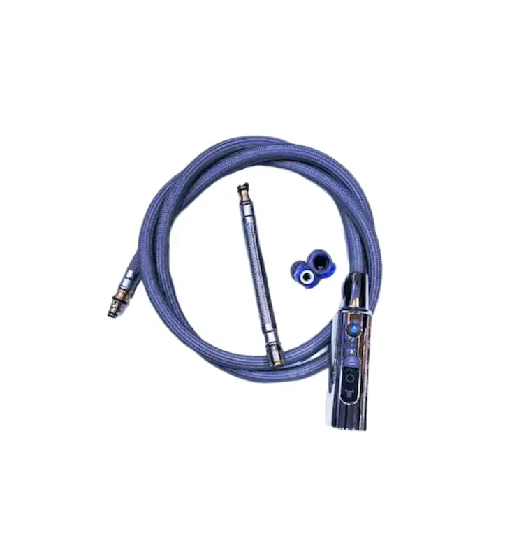 شیلنگ شیر ظرفشویی شاوری دومنظوره تصفیه‌دار مدل سه‌دکمه‌ای | مخصوص علم عمودی آشپزخانه